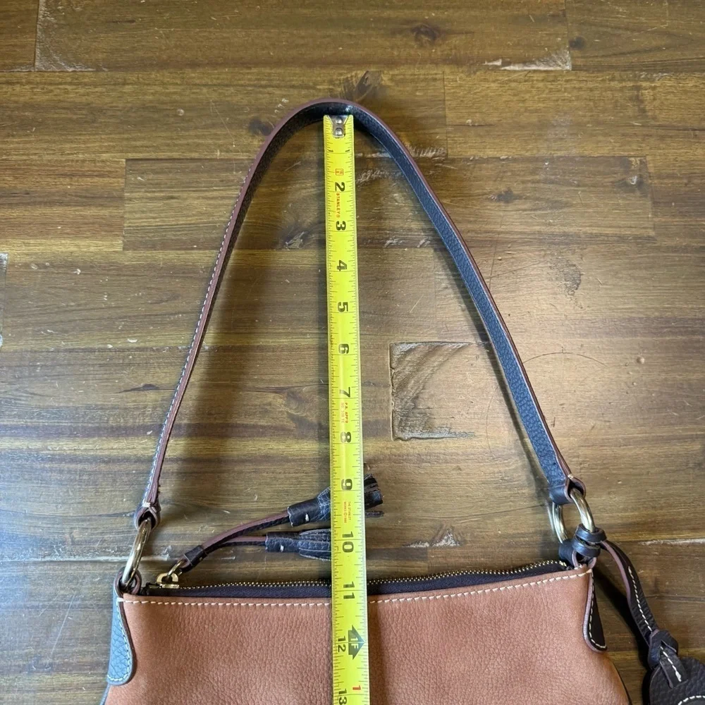 Vintage Dooney & Bourke Brown Suede Leather Shoulder Bag Satchel
